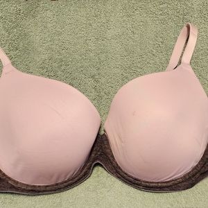 Victorias Secret PINK Wear Everywhere lightly lined Light Pink Gray bra Sz 32DD